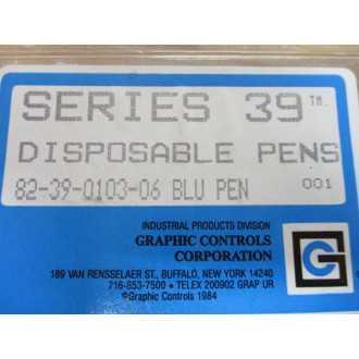 Graphic Controls 82-39-0103-06 Disposable Chart Recorder Pen (Pack of 6)