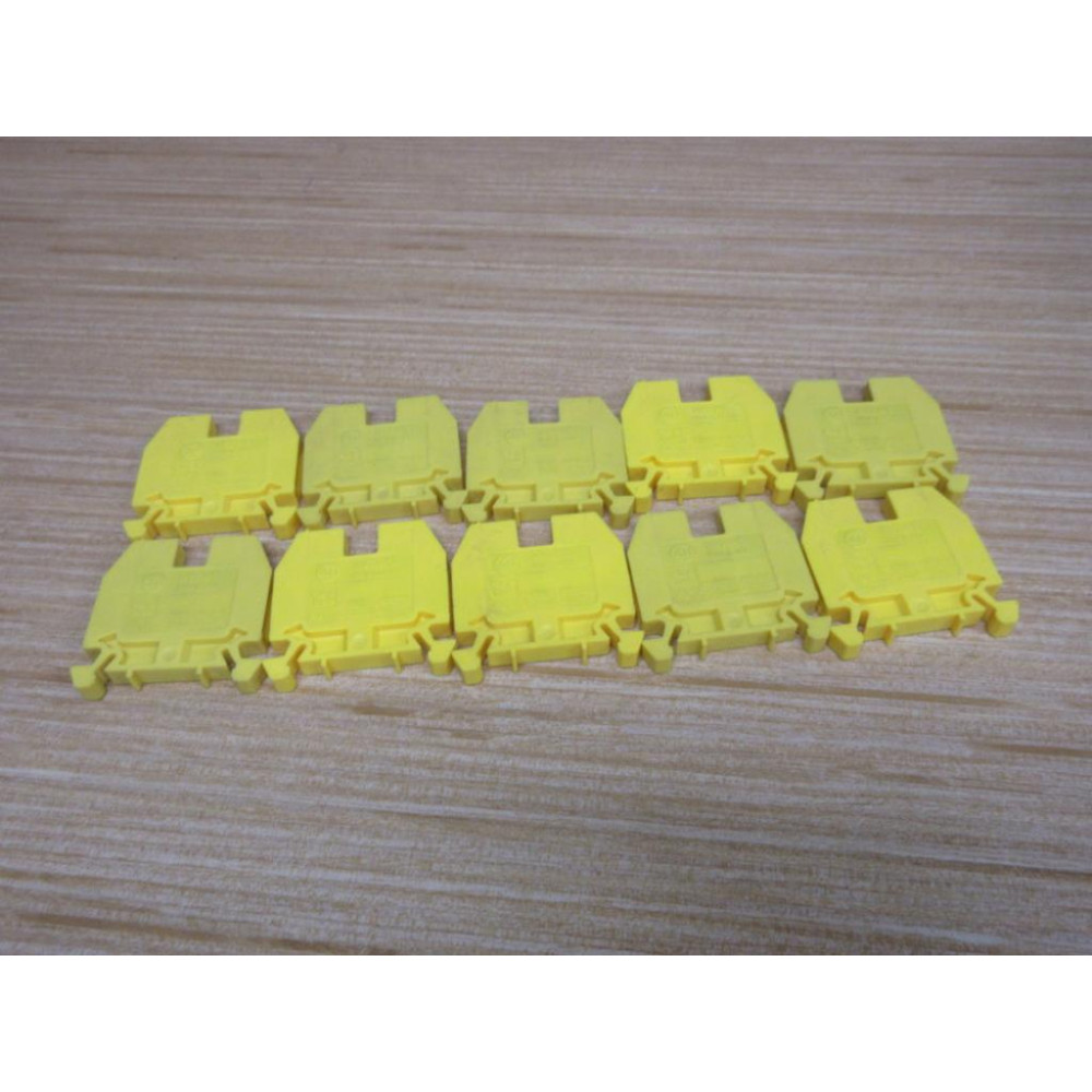 Allen Bradley 1492-W6-Y Terminal Block  1492W6Y Yellow (Pack of 10) - New No Box