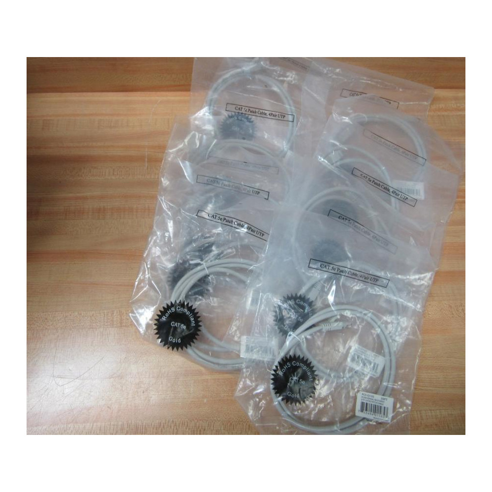 PC5-GY-03 3' CAT 5e Patch Cable 4 Pair UTP Gray Gold 3FT (Pack of 10)