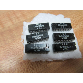 RCA CD4002AE Integrated Circuit (Pack of 6) - New No Box