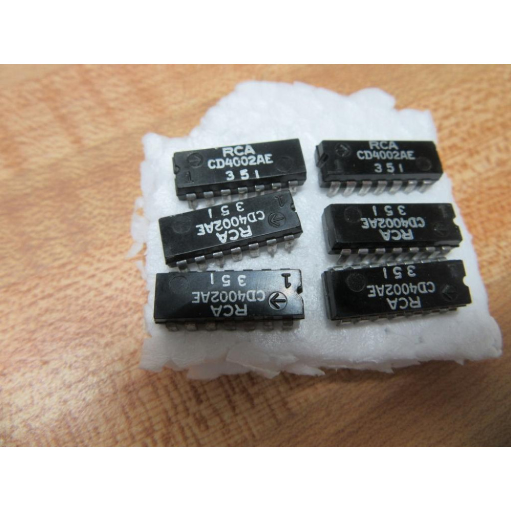 RCA CD4002AE Integrated Circuit (Pack of 6) - New No Box