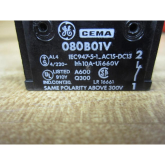 GE General Electric 080-B01V Contact Block 080B01V
