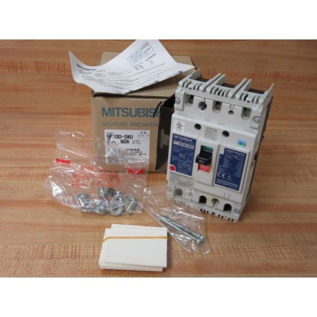 Mitsubishi NF100-SWU-3P-60A 60A No-Fuse Breaker NF100SWU3P60A