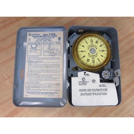 Intermatic T-1976 24-Hour Mechanical Time Switch wSkip-A-DayT1976 - Used