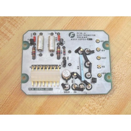 Fife PCM-6 Electrometer PreAmp Card PCM6 52925 52925-3 F - Used