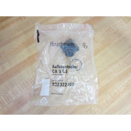 Hirschmann CA-3-GS Circular Receptacle Power Connector 932322-100 (Pack of 2)