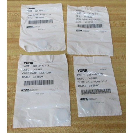 York 028 15442 212 O-Ring 02815442212 (Pack of 4)