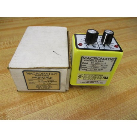 Macromatic SS 23122-16 Solid State Time Delay Relay SS2312216