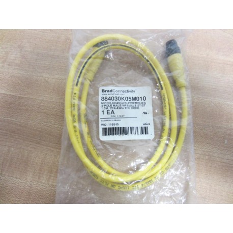 Brad Connectivity 884030K05M010 Cable 4 Pole MaleFemale 1.0M