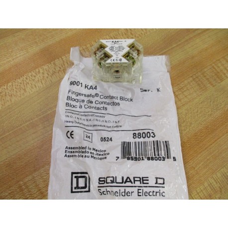 Square D 9001-KA4 Finger Safe Contact Block 9001KA4 88003 Ser.K