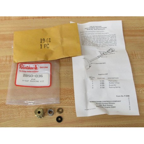 Robertshaw 2850-036 U-Cup Packing Kit 2850036