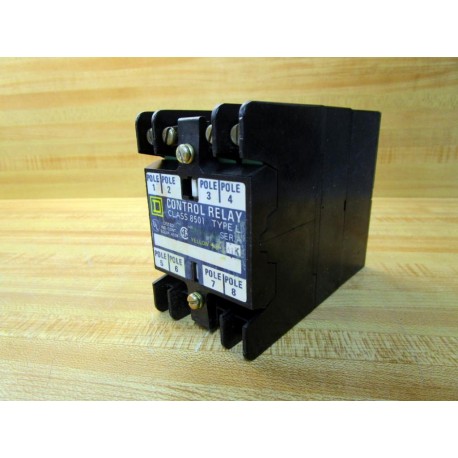 Square D 8501 L0-40 Control Relay 8501 LO-40 Ser. AMK - Used