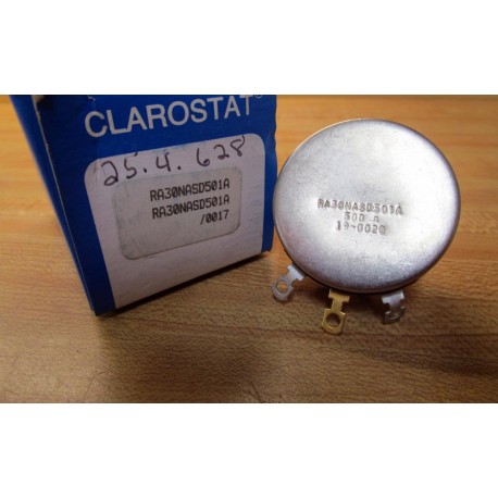 Clarostat RA30NASD501A Potentiometer RA30NASD501A0017 19-0020