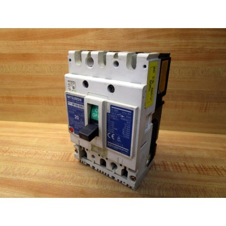 Mitsubishi NF100-SWU3020 Circuit Breaker NF100SWU Cracked Housing - Used