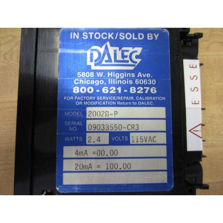 Newport 2002B-P 2002BP Process Meter 2.4 Watt -115 Volt 115V - Used