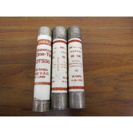 GouldShawmut OTS50 One-Time Fuse (Pack of 3) - New No Box