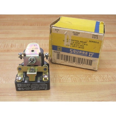 Square D 8501-CO-5 AC Control Relay 8501CO5