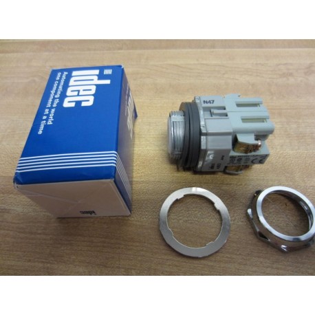 Idec ABD211N-R Pushbutton Non-Illum 1NO1NC Red