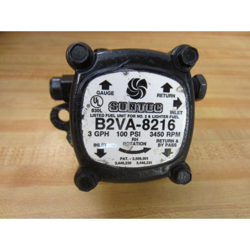 Suntec B2VA-8216 Fuel Pump 3450 RPM Right Hand RH Model B Rebuilt B2VA8216 