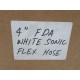 02888 13091 4" FDA White Sonic Flex Hose