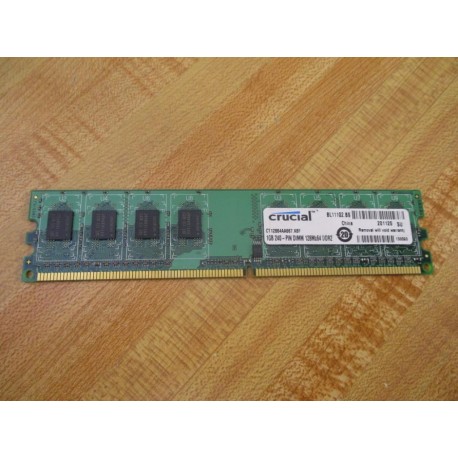 Crucial CT12864AA667.K8F 1GB DIMM DDR2 Memory RAM - Used