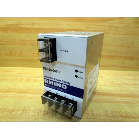 Rhino PSB24-060-3 Industrial Power Supply PSB240603 - New No Box