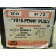 Thomas And Betts 1470 Push-Penny Plug (Pack of 100)