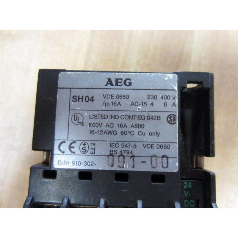 AEG SH04 24VDC COIL MINI RELAY 910-302-056-00 