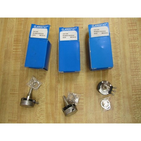 Clarostat RV4NAYSD202A Potentiometer 53C3-2K-S (Pack of 3)