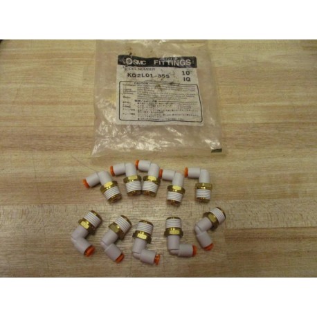 SMC KQ2L01-35S One-Touch Elbow Fitting KQ2L0135S (Pack of 10)