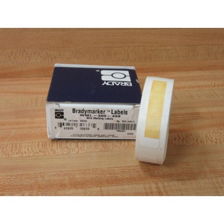 Brady WML-305-499 Wire Marking Label 32633 Y35451 (Pack of 500)