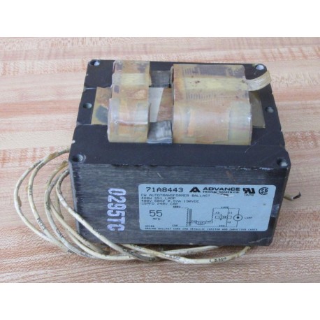 Advance 71A8443-001D Core & Coil Ballast Kit 71A8443001D Transformer Only - Used