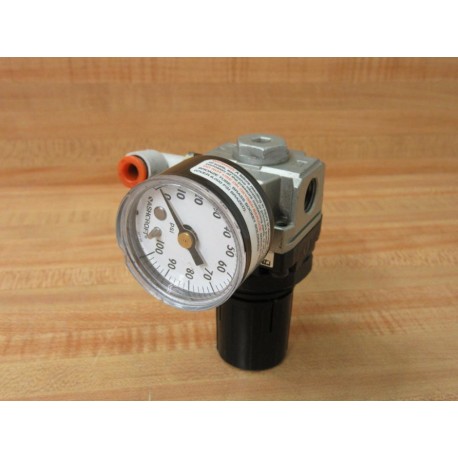SMC NAR2000-N02 Pneumatic Regulator NAR2000N02 wGauge - Used