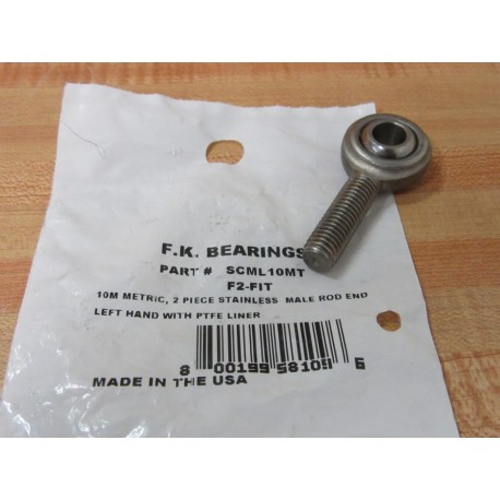 F.K. Bearings SCML10MT Male End Rod Bearing F2-FIT