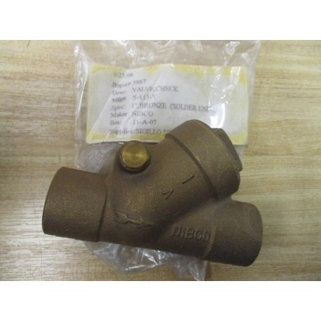 Nibco NJ7400A Check Valve S-413-Y - New No Box