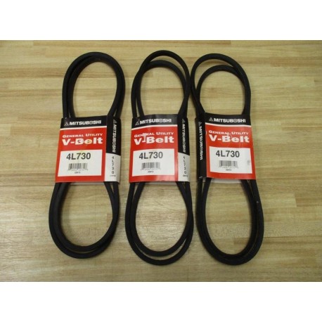 Mitsuboshi 4L-730 General Utility V-Belt 4L730 (Pack of 3)