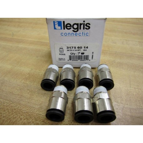 Legris 3175 60 14 Push To Connect (Pack of 7)