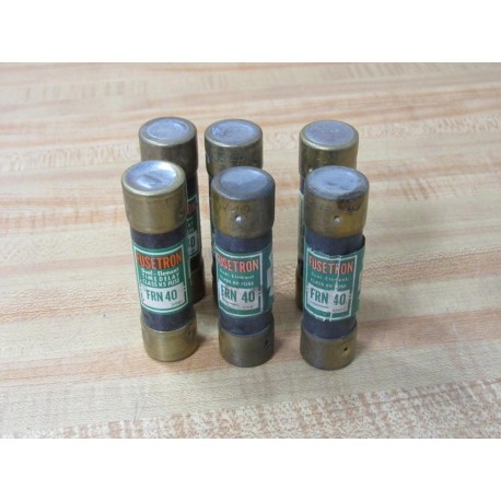 Fusetron FRN-40 Bussmann Fuse FRN40 Buss Cooper (Pack of 6) - Used