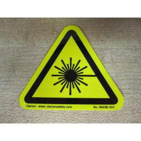 Clarion 6003B-ISO Laser Aperture Triangle Label IS6003-PB (Pack of 2)
