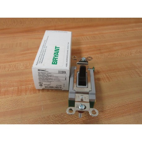 Bryant 3003BRN Hubbell 3-Way AC Switch