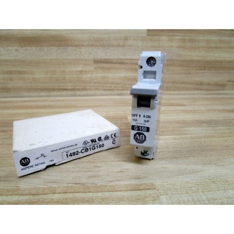 Allen Bradley 1492-CB1G150 15A Circuit Breaker 1492CB1G150 Ser C