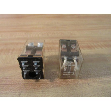 Omron LY2-0-110120VAC Relay LY20110120VAC (Pack of 2) - New No Box