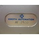 Knoth Automation AF 2510 Solenoid Valve AF2510 - Used