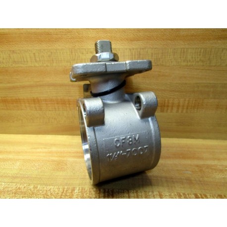 Flow-Tek CF8M RPTFE Ball Valve CF8M 1-12-7007 WO Handle - New No Box