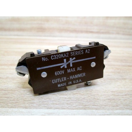 Cutler Hammer C320-KA2 Eaton Auxillary Contact C320KA2 Series A2 (Pack of 2) - New No Box