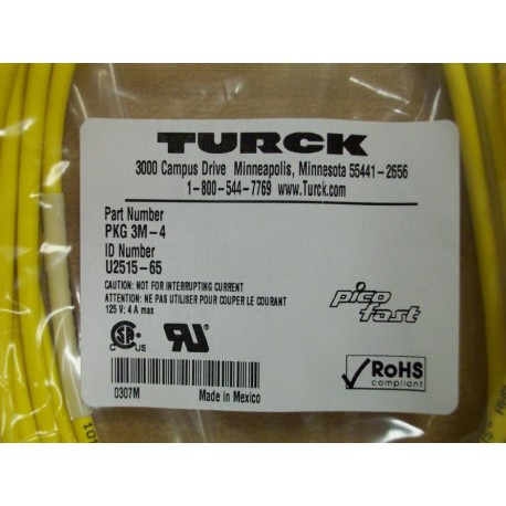 Turck PKG 3M-4 Cordset U2515-65