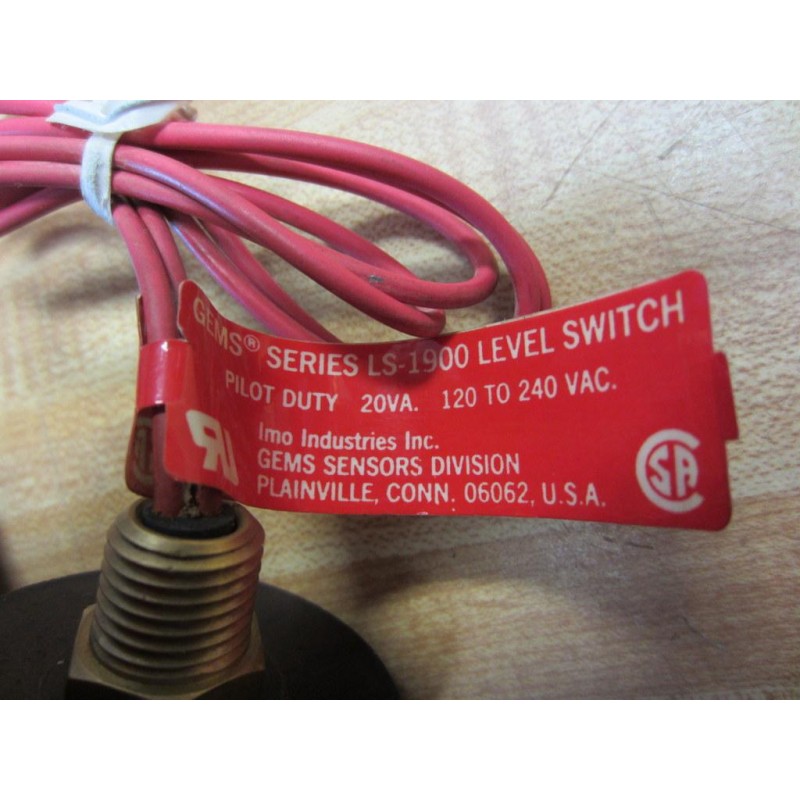 Imo Gems Sensors Ls Level Switch Pilot Duty Va Vac New No Box Mara Industrial