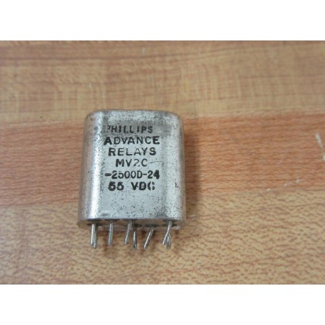 Phillips Advance Relays MV2C-2500D-24 Relay MV2C2500D24 - New No Box