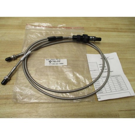 Telco ITT.089-36S 18MM Proximity Switch W Fiber-Optic Cable