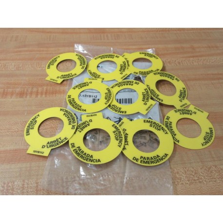 Allen Bradley D7-15YB112 Legend Plate D715YB112 (Pack of 10)